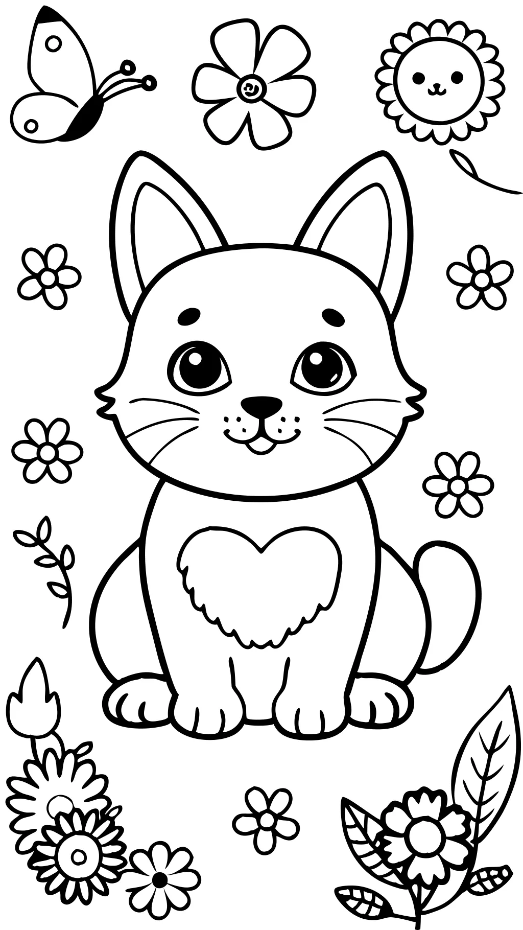 cute coloring pages easy